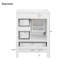 Meuble-lavabo compact compact avec lavabo en bois massif pour petites salles de bain