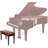 Leather-Top Piano Bench With Storage, 29.5"X13.8"X19"-1721098103