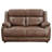 Jobari Upholstered Padded Arm Loveseat Dark Brown