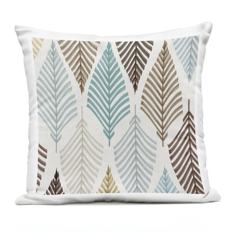 Conception de coussin d'extérieur à motif de feuilles et de tiges par Eli Jones