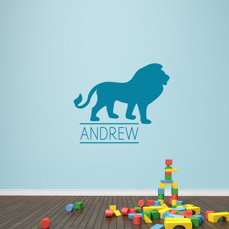 Adhésif décoratif lion, Bleu sarcelle, Oui