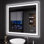 Miroir de salle de bain sans cadre à DEL, miroir intelligent