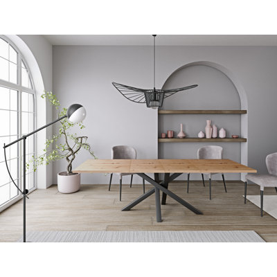 CALI Extendable Metal Base Dining Table