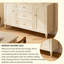 Buffet rétro de style crème, armoire à thé en bois massif multicouche, armoire de rangement mince pour le salon et le vestibule-126450413