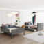 Lit superposé double au-dessus de double avec lit gigogne Britian-816989298