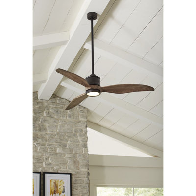 Ventilateur de plafond 60 "standard à DEL avec chaîne de traction et ensemble d'éclairage inclus