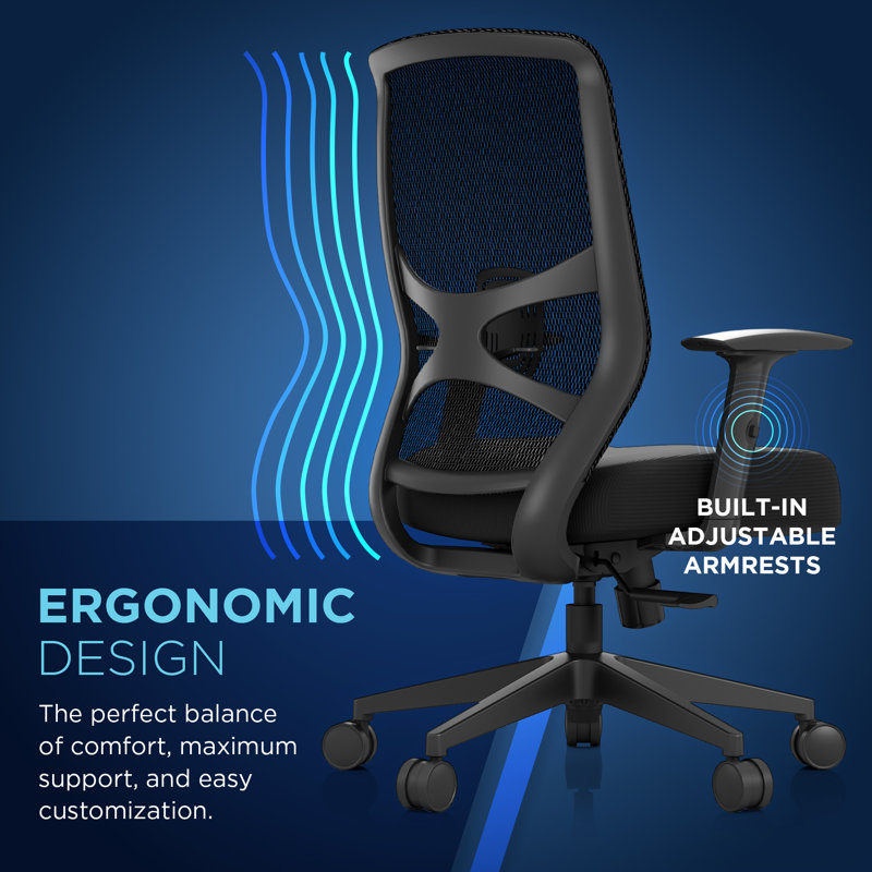 ProTask Swivel Executive Chair, Black