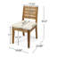 Chaise d'appoint de patio avec coussin en acacia Arlynes-1612773927