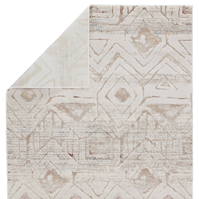 Tapis beige Malilla, Rectangle 6 pi 7 po x 9 pi 6 po