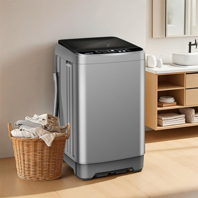 Machine à laver, laveuse 2 en 1 et essoreuse combinée avec 10 programmes de lavage et 8 niveaux d'eau, laveuse portative à chargement par le haut avec pompe de vidange