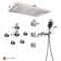 AquaRhapsody Thermostatic Complete Shower System with Rough in-Valve