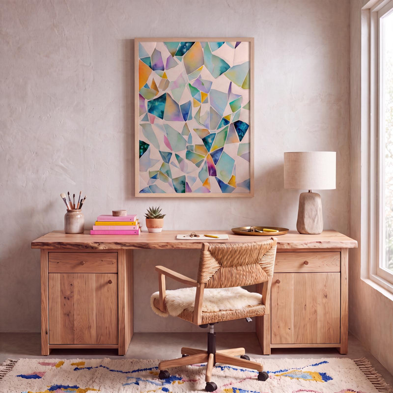 Vibrant Mosaic Fragments, 30" H x 40" W