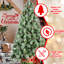 Arbre de Noël réaliste de 7 pi avec 1348 pointes mixtes, 82 branches de pin, branches articulées faciles à installer, support en métal robuste pour la saison des fêtes et installation simple à l'aiguille dure, base solide pour les fêtes