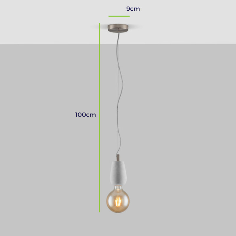 Botnen 1 Industrial Design Concrete Pendant Light - Modern Living Room Ceiling Light