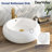 DeerValley 20" x 7'' Circular/Round White Ceramic  Vessel Bathroom Sink with Overflow