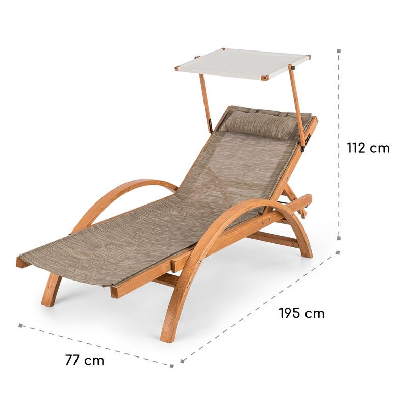 Panamera 195cm Long Reclining Pine Single Chaise