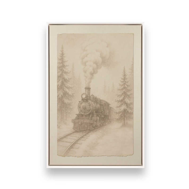 Impression sur toile Steam Over Snow, H 18,75 po x l 12,75 po, Blanc opaque