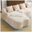 Modular Chenille Boneless Compression L-Shape Sectional Sofa with Curved Chaise-1212878997