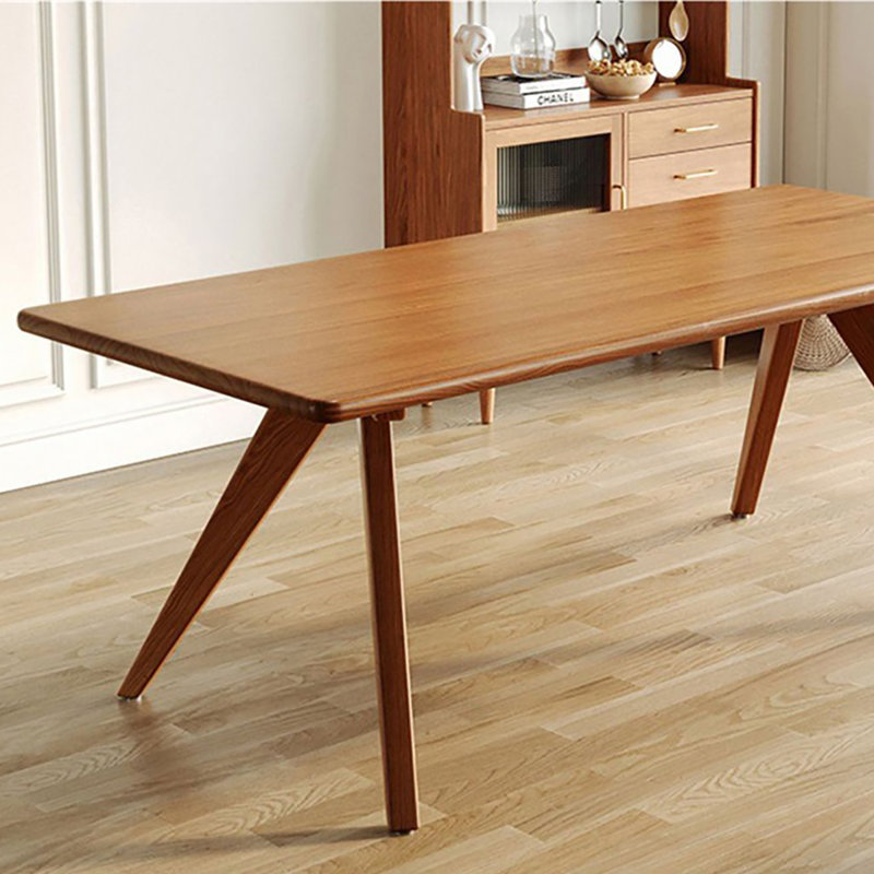 Table de salle à manger en bois de frêne avec pieds en arche, H 29,5 po x L 70,9 po x l 31,5 po