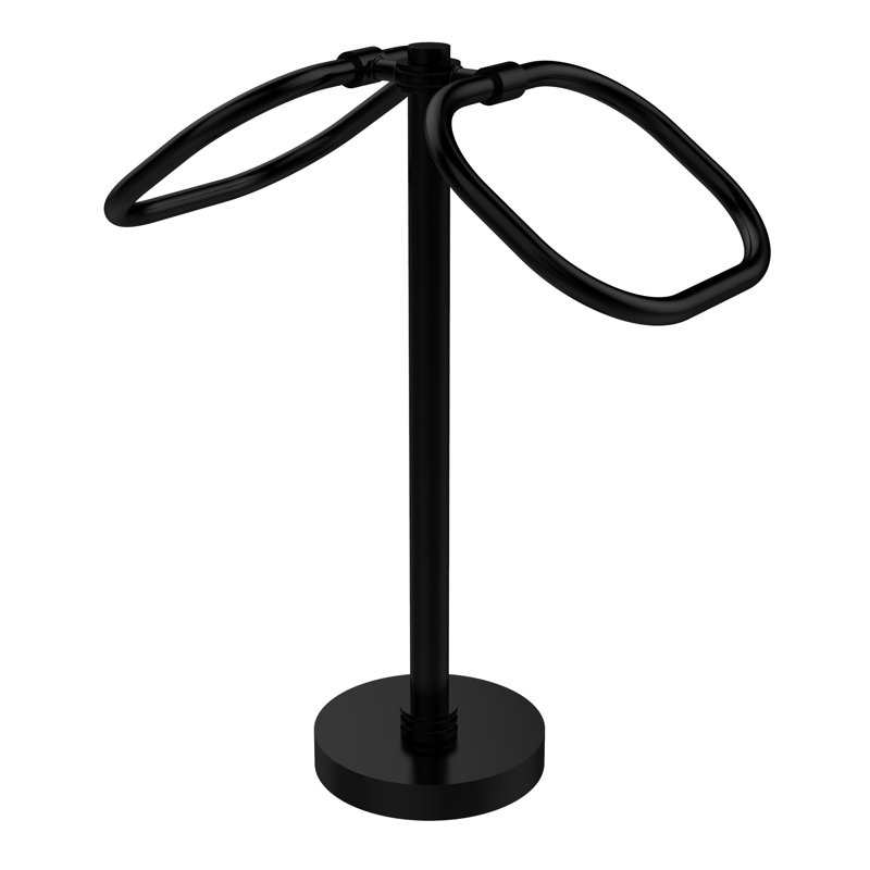 Anneau à serviettes en laiton allié, Noir mat