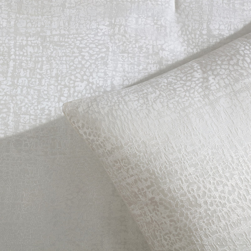 Ensemble de table basse en jacquard abstrait 5 pièces Tahari Home Sterling, Blanc brillant