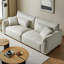 Canapé modulaire blanc en cuir véritable