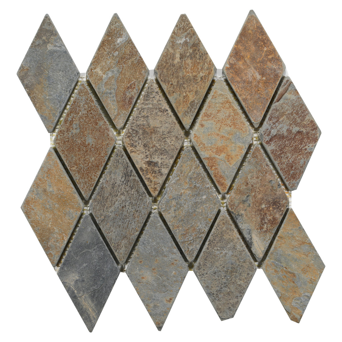 The Tile Square Rusty Slate Diamond 12