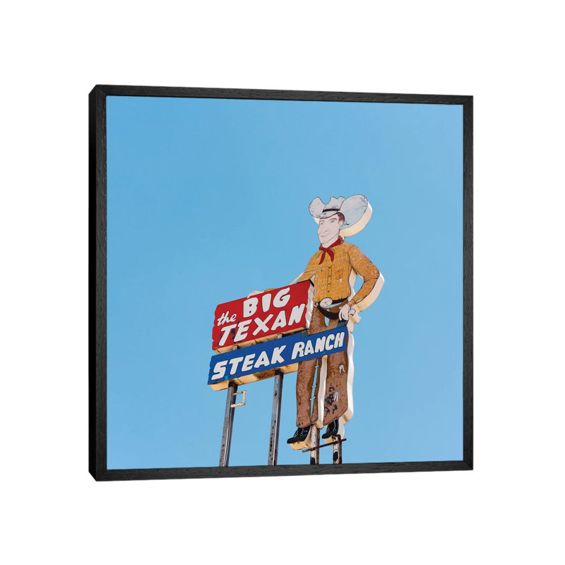 Big Texan by Bethany Young - Print on Canvas, 66.04cm H x 66.04cm W x 3.81cm D, Black Framed