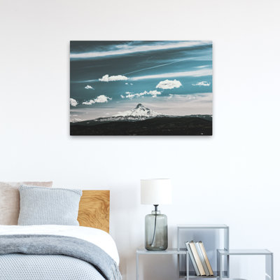 Turquoise, matin, montagne, paysage, montagne, nuage, photographie, art scénique, contemporain