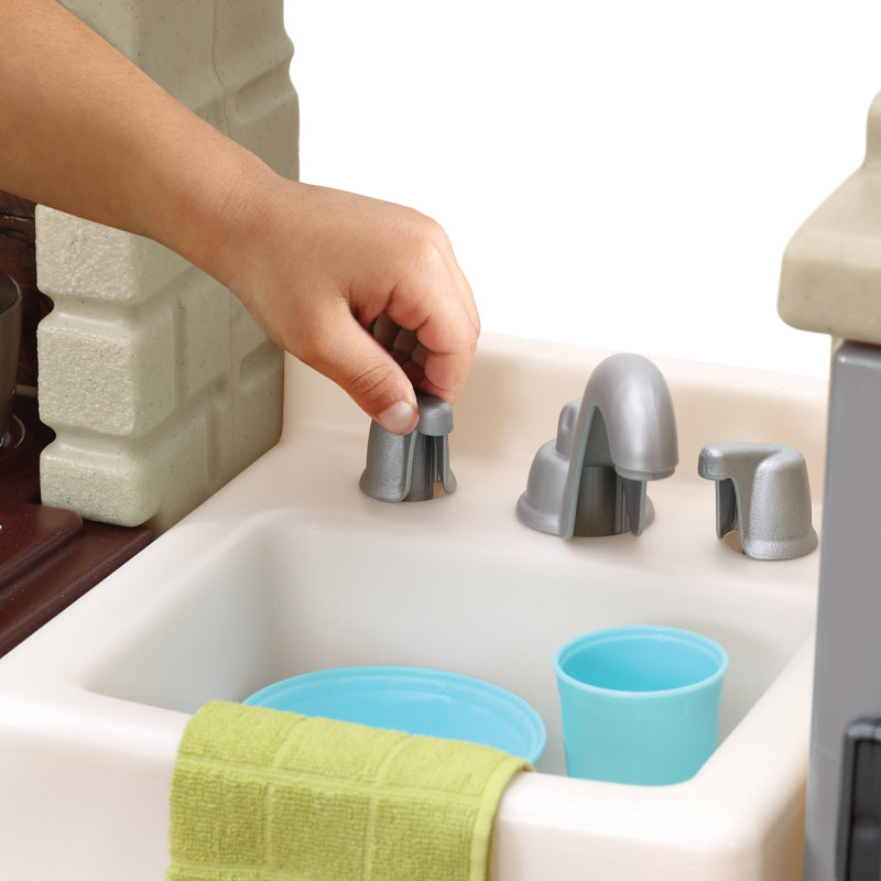 Heart of the Home Beige and Gray Play Kitchen Set