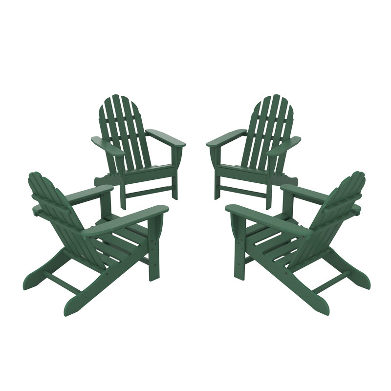 POLYWOOD Classic Adirondack Conversation Set, Green