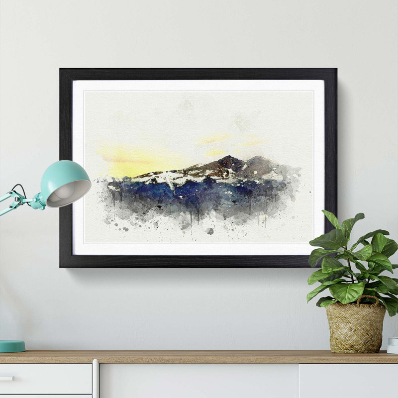 Rocky Mountains in Colorado in Abstract - Picture Frame Graphic Art Print, 50cm H x 76cm W x 2cm D, Black