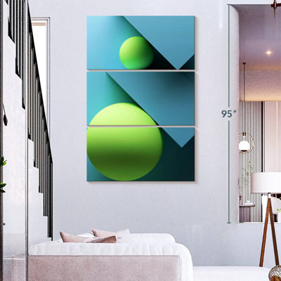 Cercles verts Avery et triangles bleus