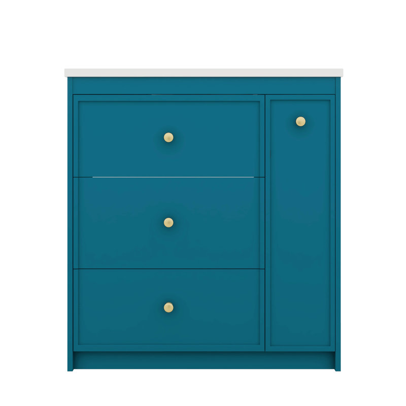 Ensemble de meuble-lavabo moderne 30 po avec lavabo en céramique