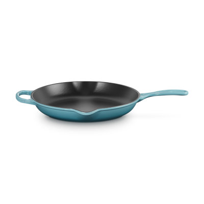 Le Creuset Signature Cast Iron Round Skillet, 11.75", Blue Riviera