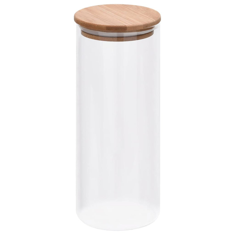 Glass Canister - Set of 6, 9.46cm H x 10.62cm W x 10.62cm D