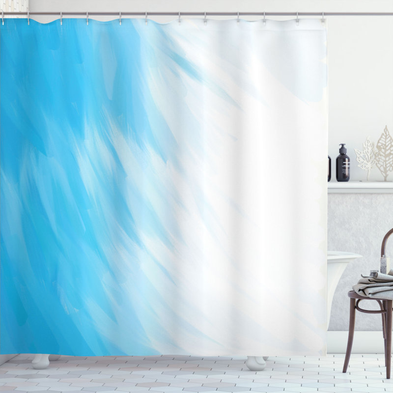 Shower Curtain with Hooks Included, 70" H x 69" W