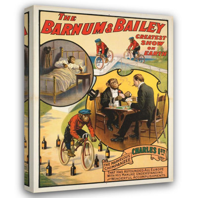 "The Barnum & Bailey Greatest Show on Earth : Charles 1st" by  MuseumPrints - Gallery Wrap Canvas Wall Art