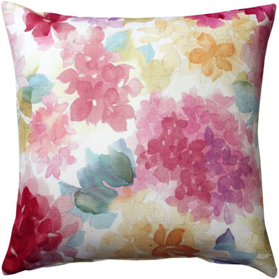May Flower Cotton Throw Pillow