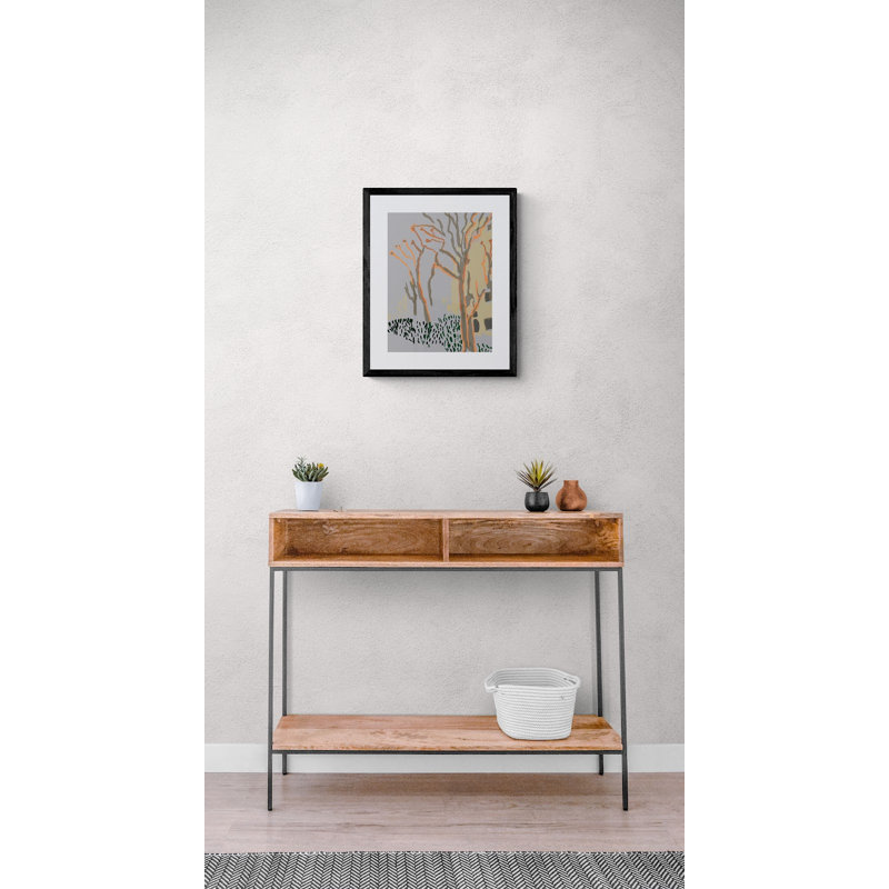 Biarritz par Deborah Blum - Peinture, H 21,25 po x l 17,25 po, Papier avec cadre noir