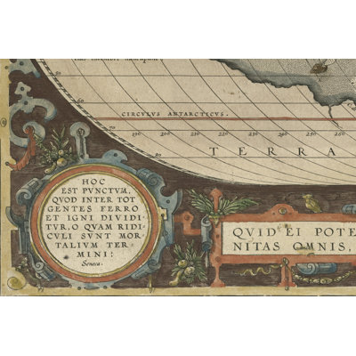Mappemonde antique grille VII