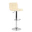 Tabourets de bar 15,5 po de large à hauteur réglable et touffetés en similicuir (ensemble de 2)
