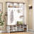 4-in-1 Hall Tree with 6 Hooks with Adjustable Shelves-1688451890