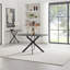 Lenworth Veneer Luxury Dining Table With Metal Legs - Modern Statement Design-345146239-345146238