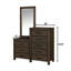 Commode double 5 tiroirs avec miroir Marylu