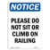 SignMission Please Do Not Sit or Climb on Railing Sign | Wayfair