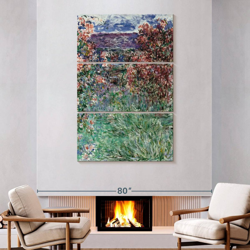 Senne La maison parmi les roses 1925, H 74 po x l 48 po