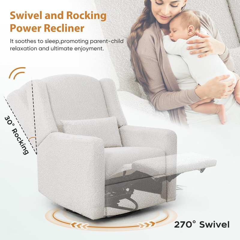 Fauteuil inclinable et berçant inclinable électrique Zisel