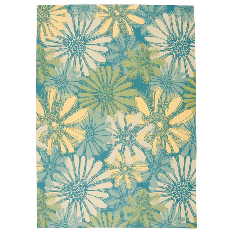 Tapis bleu moderne Dian, Rectangle 10 pi x 13 pi