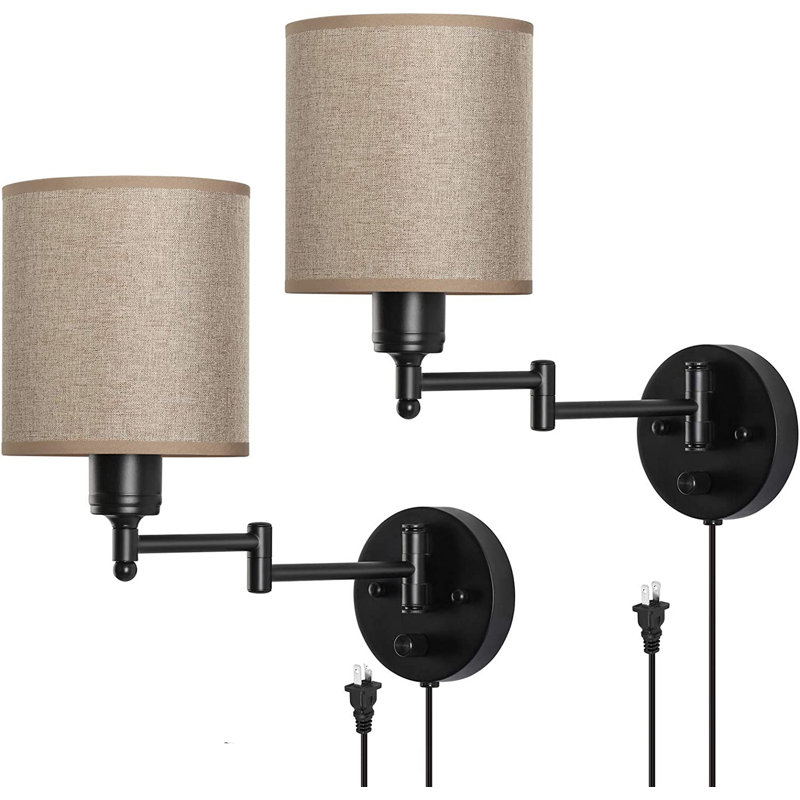 Jericka Swing Arm Sconce, Brown